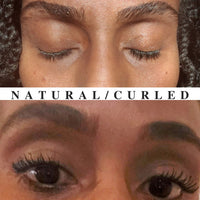 This picture illustrates how the oil can naturally condition eyelashes and eyes as well, strengthening, lengthening and thickening them.